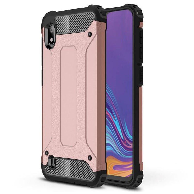 Samsung Galaxy A10 Armor Guard Hardt Plastdeksel - Rose Gull