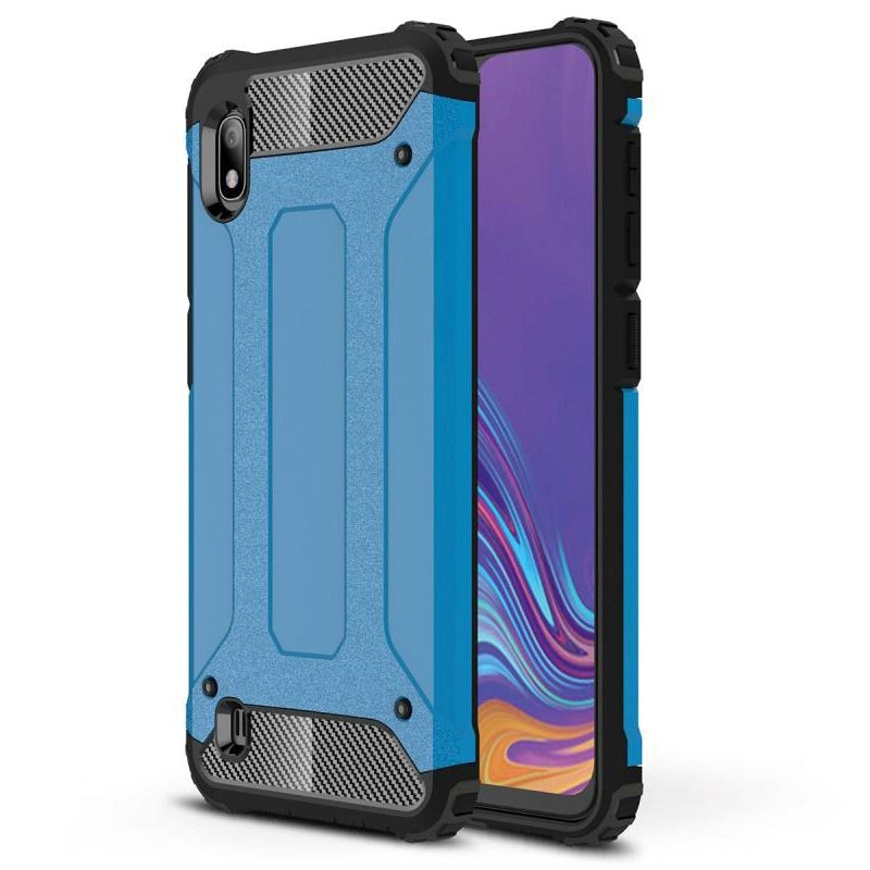 Samsung Galaxy A10 Armor Guard Hardt Plastdeksel - Blå