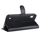 EIDERWOOD Samsung Galaxy A10 Litchi Kunstskin Deksel med Lommebok - Svart