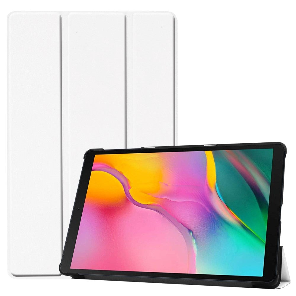 Samsung Galaxy Tab A 10.1 (2019) Sammenleggbar Deksel m. Stativ - Hvit