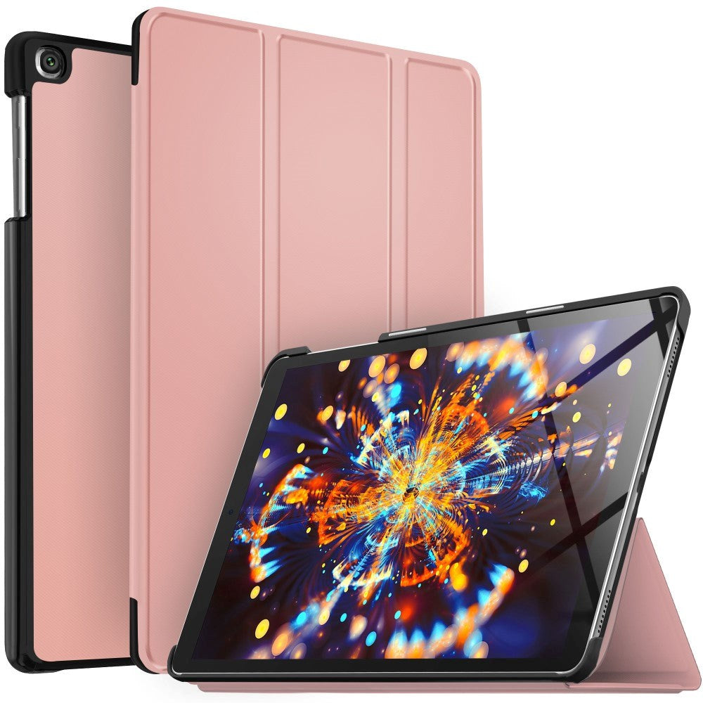 Samsung Galaxy Tab A 10.1" (2019) Tri-Fold Skinndeksel med Stativfunksjon - Pink