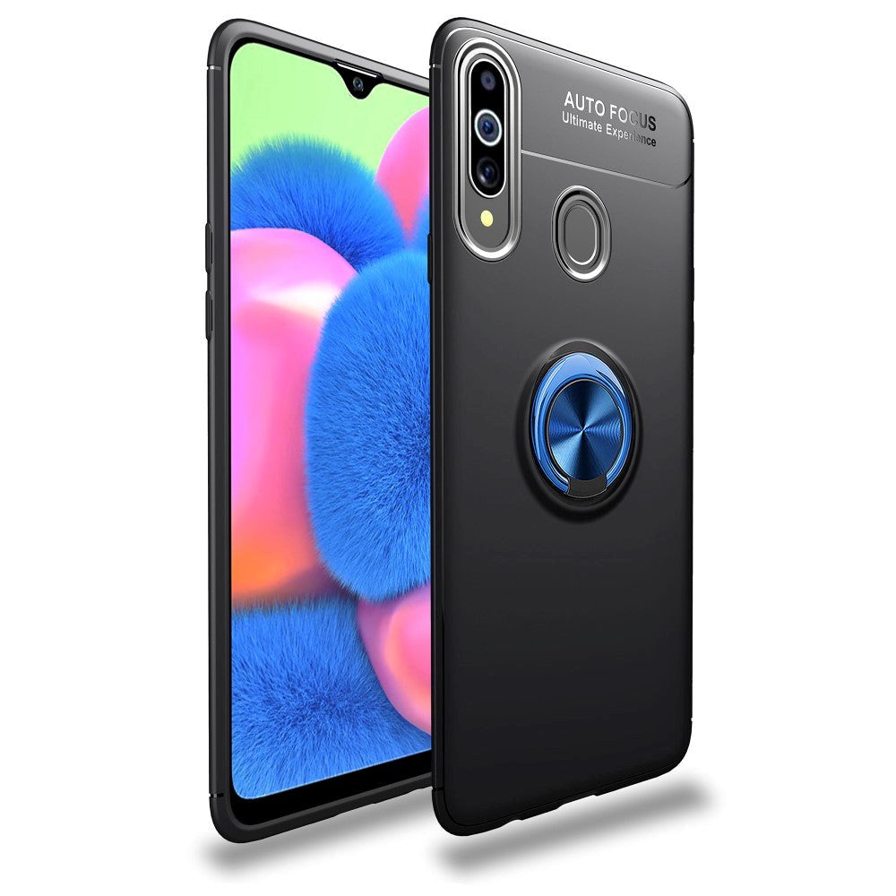 Samsung Galaxy A20s Deksel med Ring / Stativ - Svart / Blå