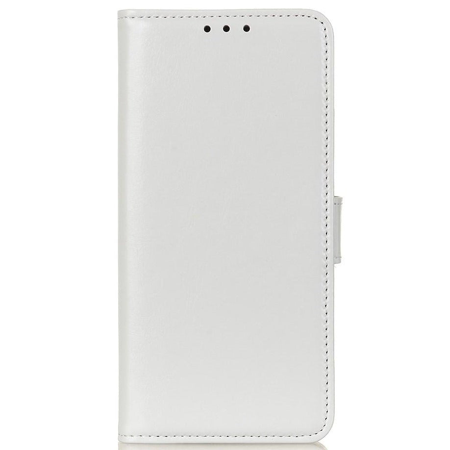 Samsung Galaxy M11 PU Skinn Flip Deksel med Lommebok - Hvit