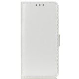 Samsung Galaxy M11 PU Skinn Flip Deksel med Lommebok - Hvit