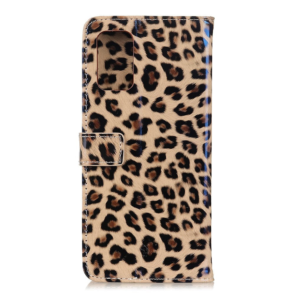 Samsung Galaxy Note 20 Skinndeksel med Lommebok - Leopard