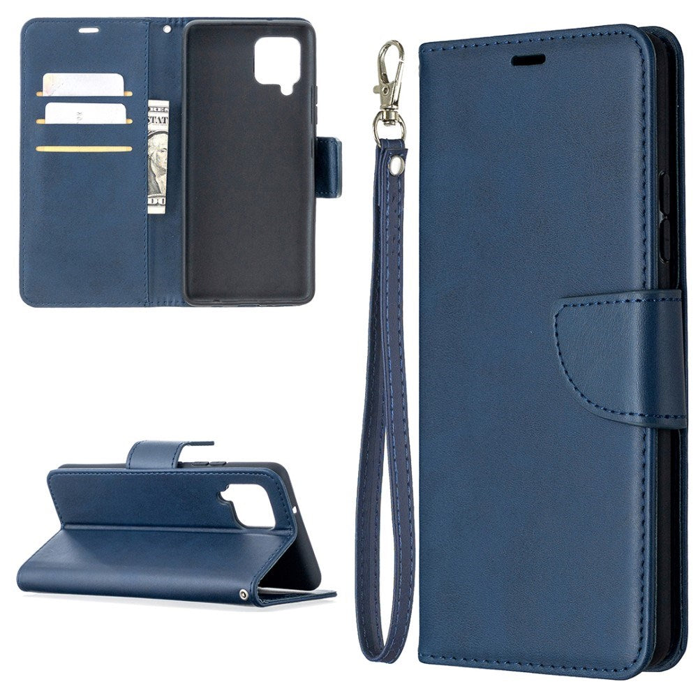 EIDERWOOD Samsung Galaxy A42 (5G) Kunstskinn Flip Deksel m. Strop - Blå