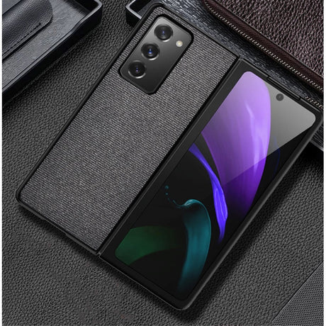 Samsung Galaxy Z Fold2 Polstret Plastikkdeksel - Sort