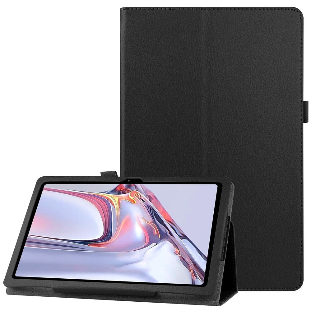 Samsung Galaxy Tab A7 10,4" (2022/2020) EIDERWOOD Litchi Nettbrettdeksel med Stativfunksjon - Svart