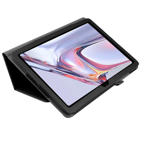 Samsung Galaxy Tab A7 10,4" (2022/2020) EIDERWOOD Litchi Nettbrettdeksel med Stativfunksjon - Svart
