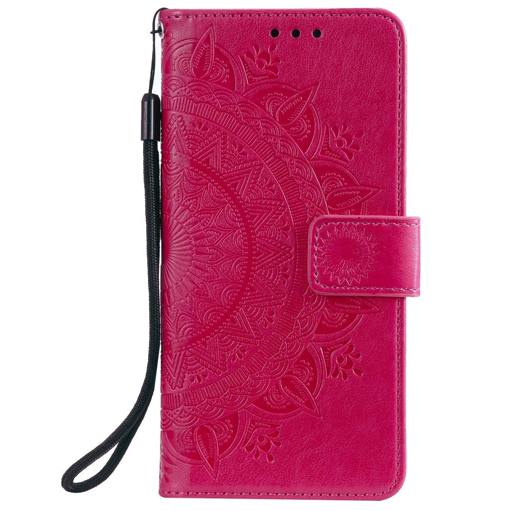 Samsung Galaxy S21+ (Plus) PU Skinndeksel m. Lommebok - Mandala Imprint - Rose