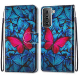 Samsung Galaxy S21 Kunstskinn Flip Deksel med Lommebok - Sommerfugl