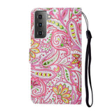 Samsung Galaxy S21+ (Plus) PU Skinndeksel m. Lommebok - Paisley Flower