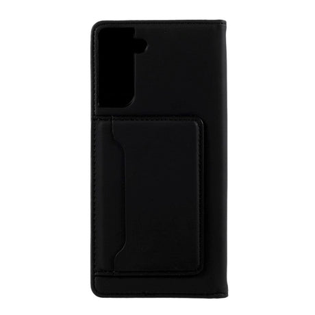 Samsung Galaxy S21+ (Plus) Nøytralt PU Skinndeksel m. Kortholder og Kickstand - Sort