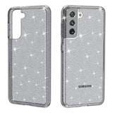 Samsung Galaxy S21 Glimmer Plastdeksel - Gjennomsiktig / Svart