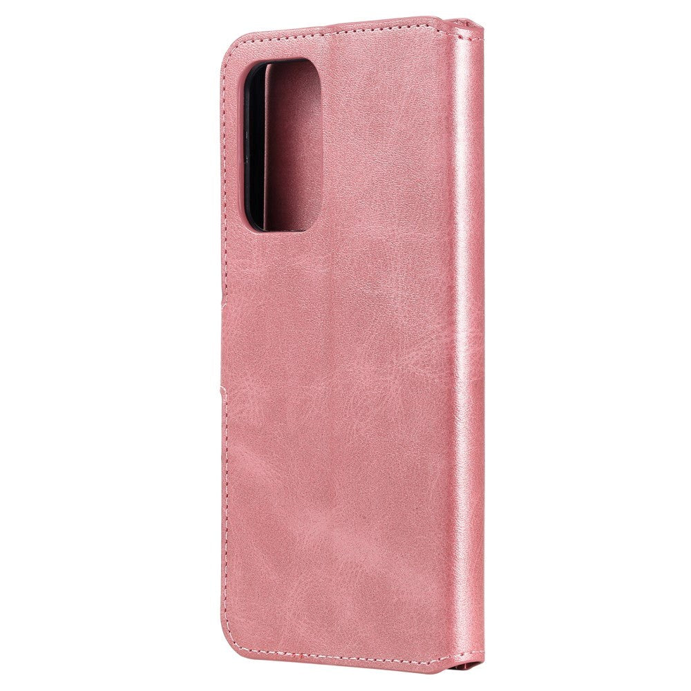 Samsung Galaxy A52s (5G) / A52 (4G / 5G) Kunst Skinn Flip Deksel med Kortholder - Rose gold