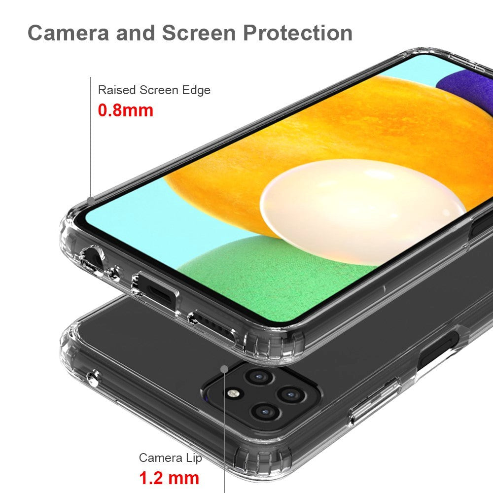 Samsung Galaxy A22 (5G) Shock-Proof Hybrid Plast Deksel - Gjennomsiktig