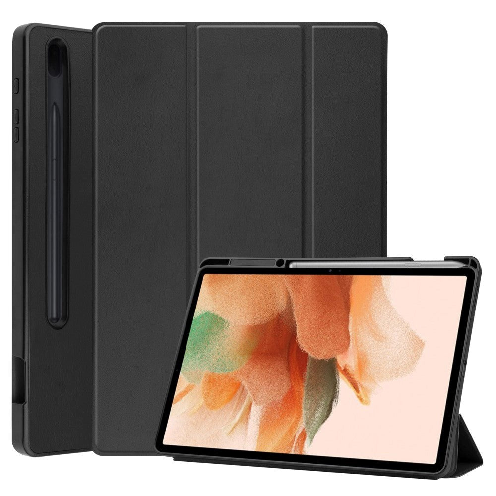 Samsung Galaxy Tab S7 FE Tri-fold Flip Deksel med Tri-Fold - Svart