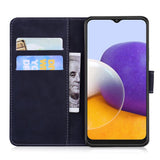 EIDERWOOD Samsung Galaxy A22 (5G) Kunstskinn Flip Deksel m. Kortholder & Ståfunksjon - Svart