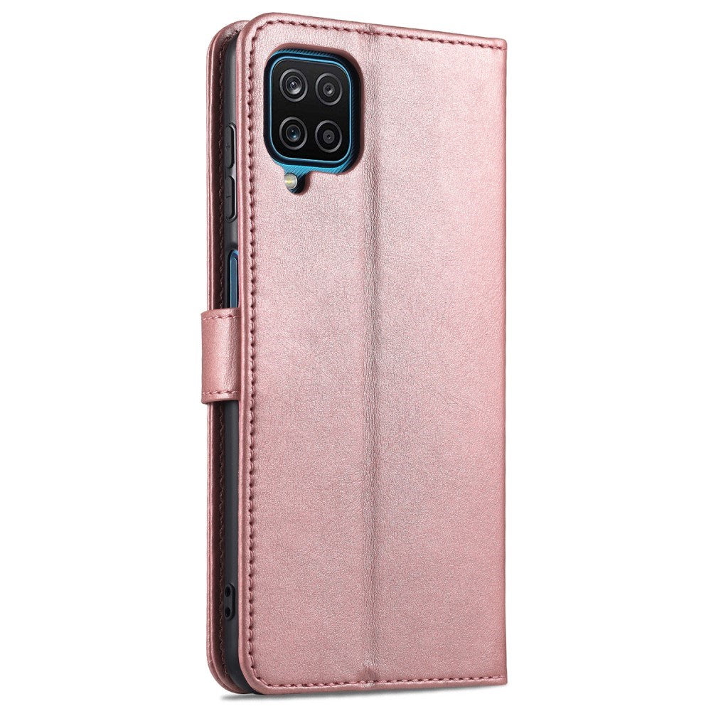 EIDERWOOD Samsung Galaxy A12 Kunstskinn Flip Deksel m. Kortholder & Ståfunksjon - Rose Gold