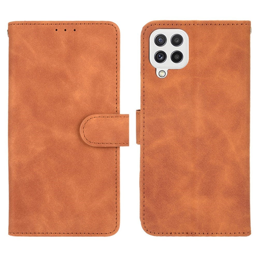 EIDERWOOD Samsung Galaxy A22 (4G) Kunstskinn Flip Deksel m. Kortholder & Ståfunksjon - Brun