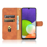 EIDERWOOD Samsung Galaxy A22 (4G) Kunstskinn Flip Deksel m. Kortholder & Ståfunksjon - Brun