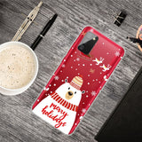 Samsung Galaxy A03s TPU Plast Jul Deksel - Merry Christmas - Isbjørn