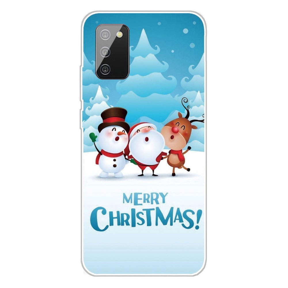 Samsung Galaxy A03s TPU Plast Jul Deksel - Merry Christmas - Julenissen og Venner