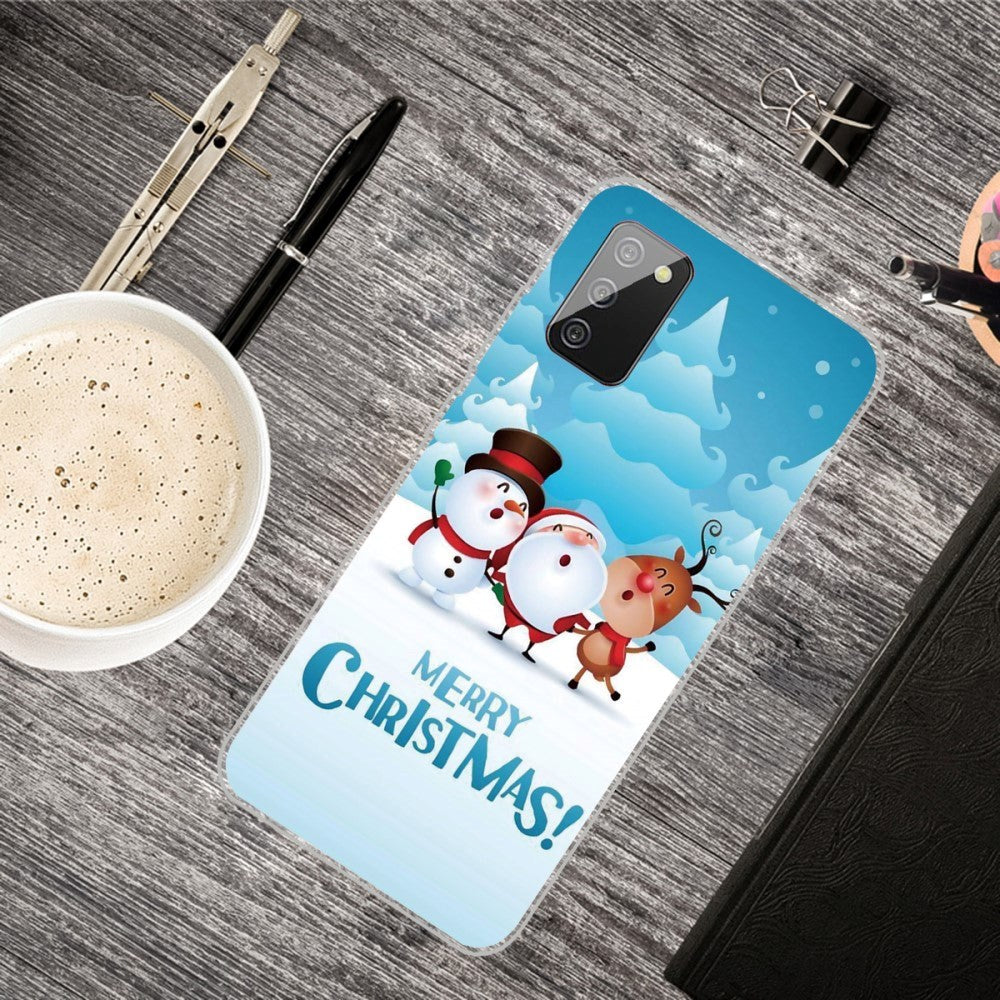 Samsung Galaxy A03s TPU Plast Jul Deksel - Merry Christmas - Julenissen og Venner