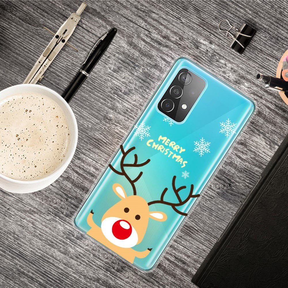 Samsung Galaxy A72 5G / 4G TPU Plast Jul Deksel - Merry Christmas - Rudolf