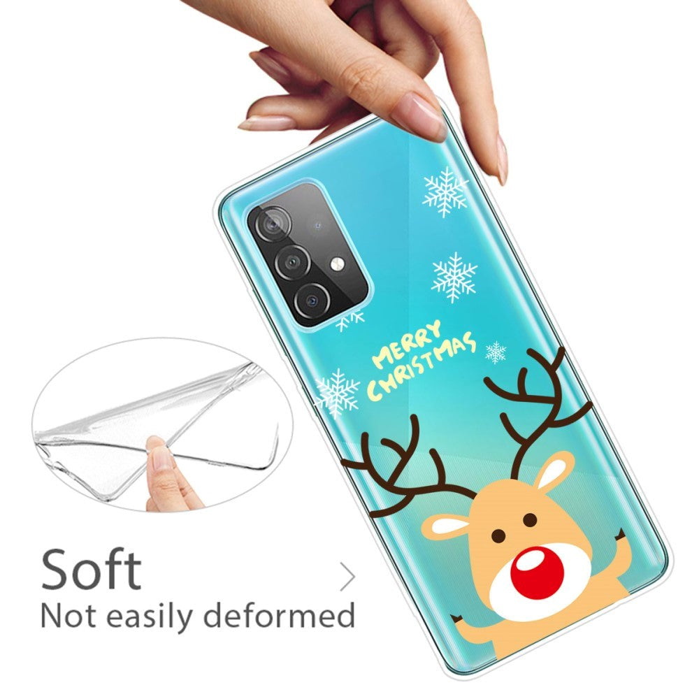 Samsung Galaxy A72 5G / 4G TPU Plast Jul Deksel - Merry Christmas - Rudolf