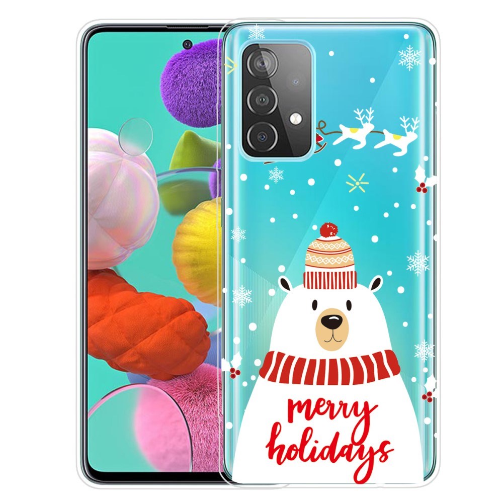 Samsung Galaxy A72 5G / 4G TPU Plast Jul Deksel - Merry Christmas - Isbjørn