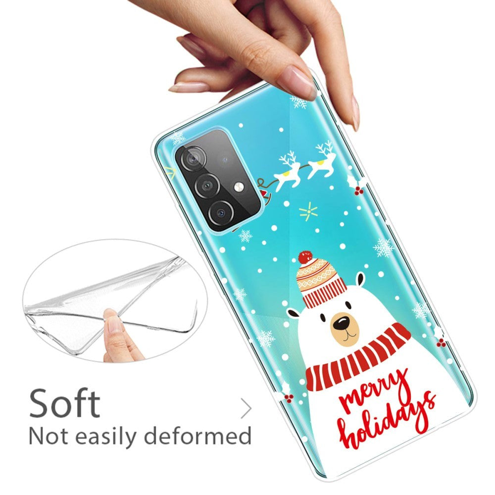 Samsung Galaxy A72 5G / 4G TPU Plast Jul Deksel - Merry Christmas - Isbjørn