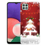 Samsung Galaxy A22 (5G) TPU Plast Jul Deksel - Merry Christmas - Juletre og Snøfnugg