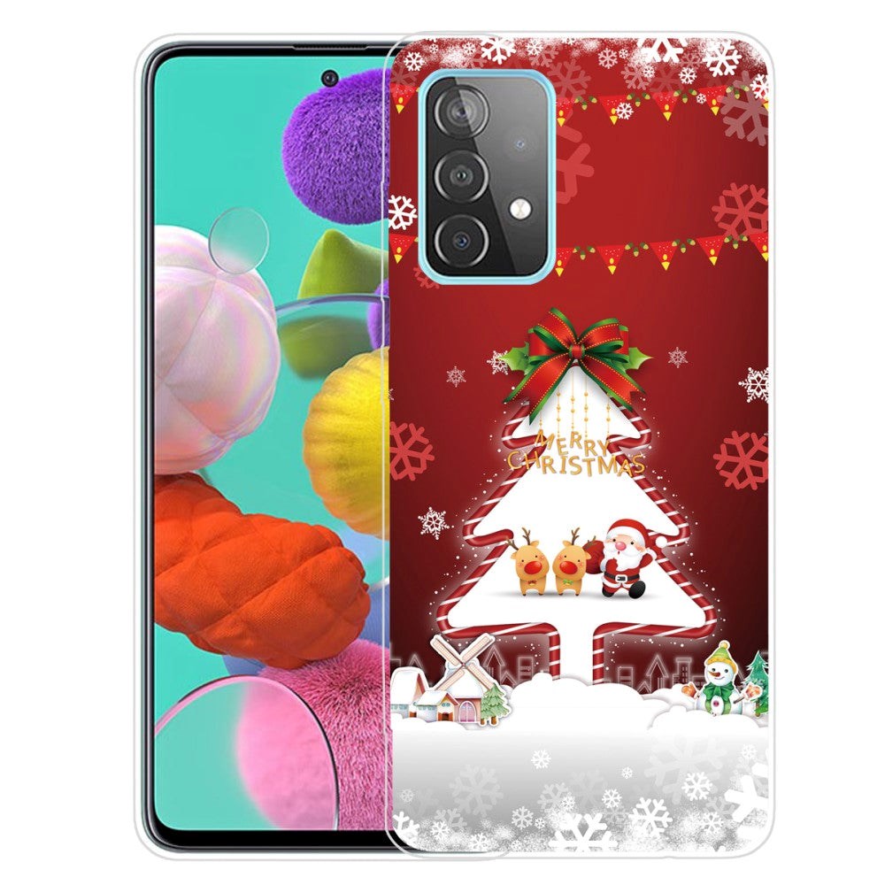 Samsung Galaxy A32 (4G) TPU Plast Jul Deksel - Merry Christmas - Juletre og Snøfnug