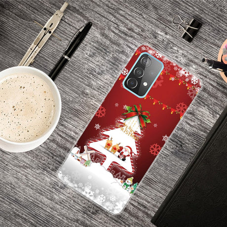 Samsung Galaxy A32 (4G) TPU Plast Jul Deksel - Merry Christmas - Juletre og Snøfnug