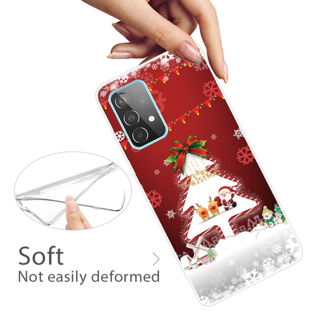 Samsung Galaxy A32 (4G) TPU Plast Jul Deksel - Merry Christmas - Juletre og Snøfnug