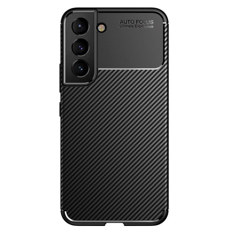 Samsung Galaxy S22 Carbon Fiber Fleksibel Plastdeksel - Sort