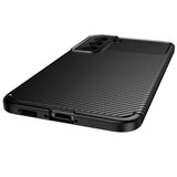 Samsung Galaxy S22 Carbon Fiber Fleksibel Plastdeksel - Sort