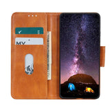 Samsung Galaxy S22 Vintage Texture Skinn Flip Deksel med Lommebok - Brun