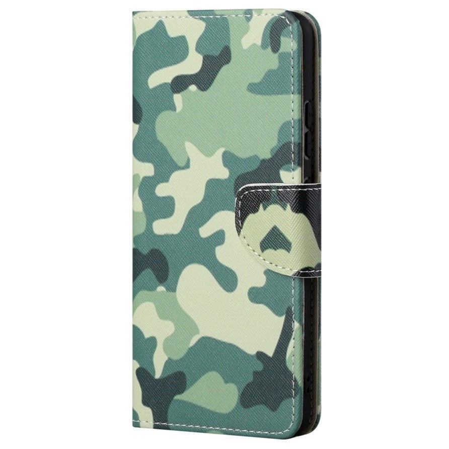 Samsung Galaxy S22+ (Plus) Flikdeksel i Kunstskinn med Lommebok - Camouflage