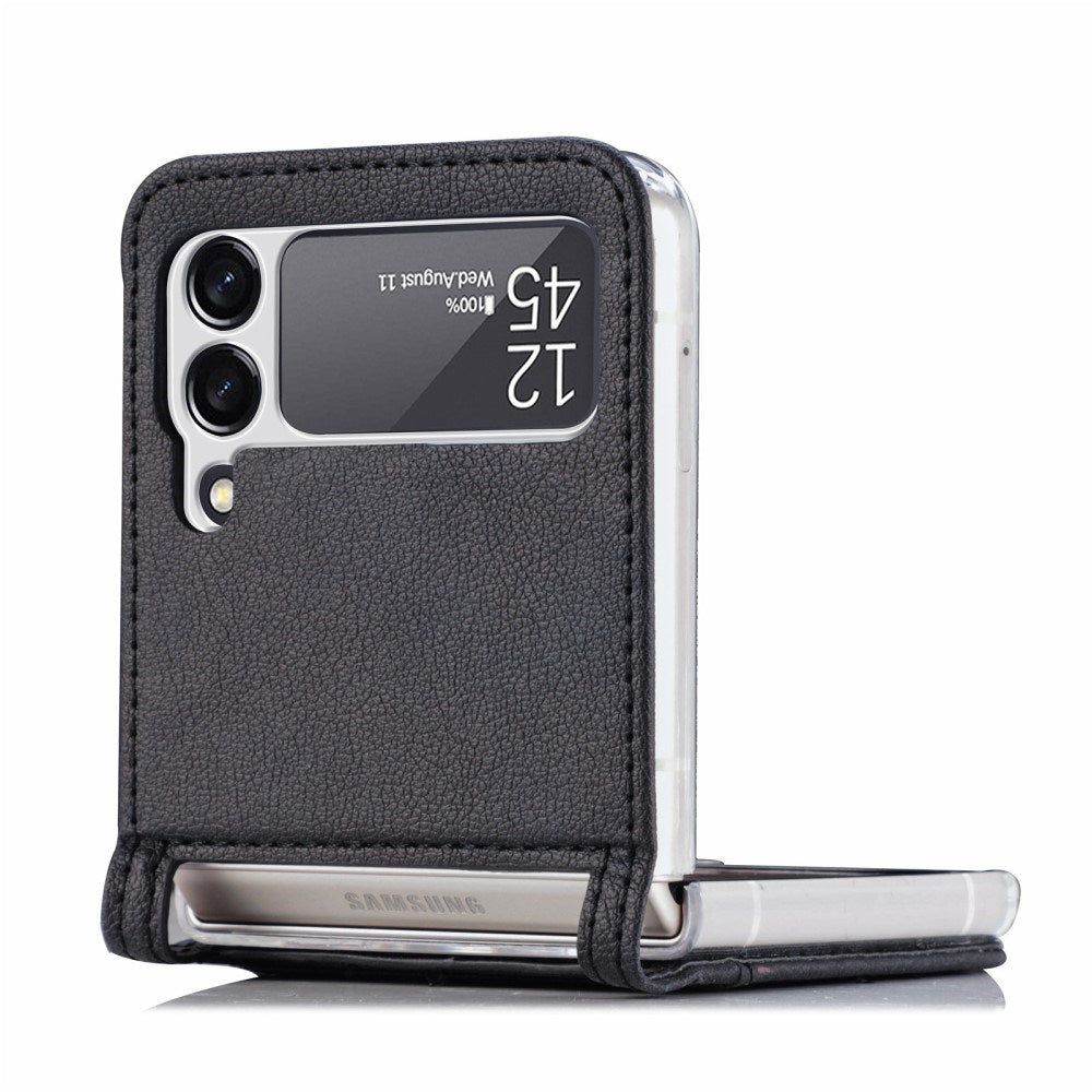 EIDERWOOD Samsung Galaxy Z Flip3 (5G) Kunstskinn Deksel - Kortholder - Svart