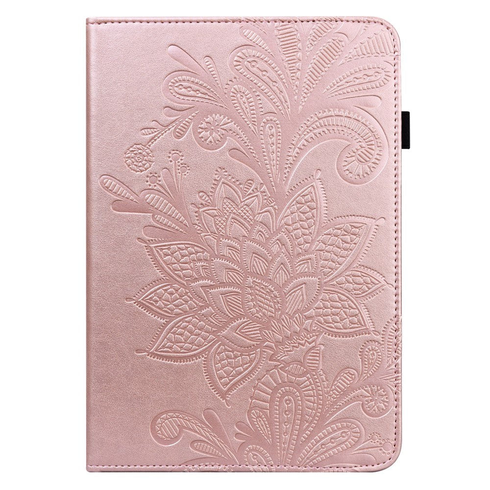 Samsung Galaxy Tab A8 10.5" (2021) - Flip Deksel med Veske - Blomsterprint - Rose Gold