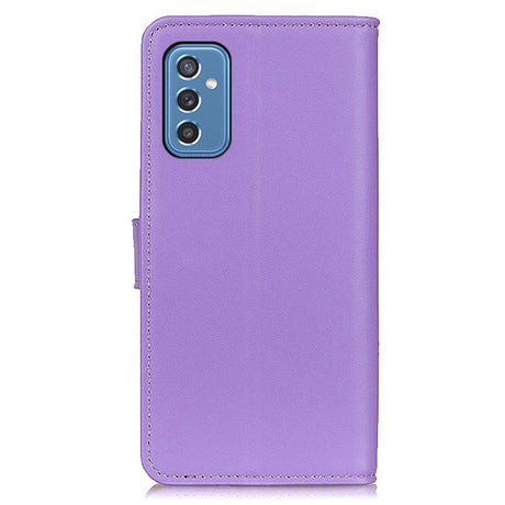 Samsung Galaxy M52 (5G) Folio PU Skinn Flip Deksel med Lommebok - Lilla