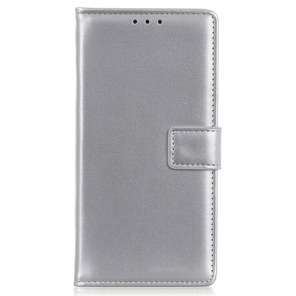 Samsung Galaxy M52 (5G) Folio PU Skinn Flip Deksel med Lommebok - Sølv