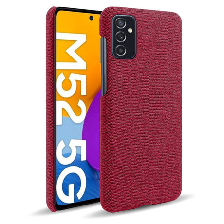 Samsung Galaxy M52 (5G) KSQ Stoff Plast Deksel - Rød