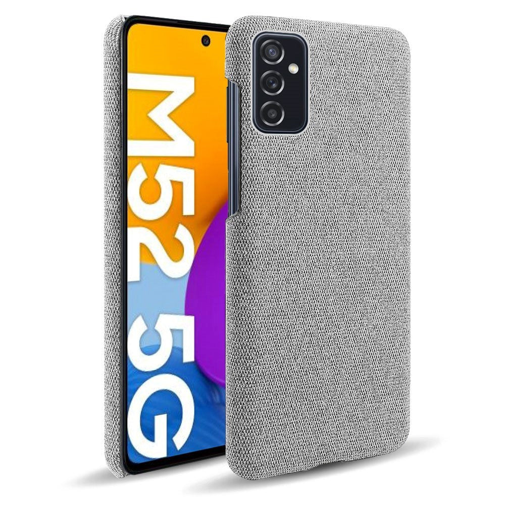 Samsung Galaxy M52 (5G) KSQ Stoff Plast Deksel - Grå