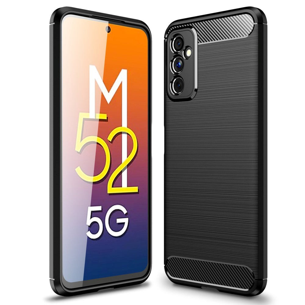 Samsung Galaxy M52 (5G) Brushed Carbon Deksel - Svart