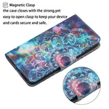 Samsung Galaxy S22 Ultra PU Skinn Flip Deksel med Lommebok - Mandala Blomst