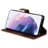 EIDERWOOD Samsung Galaxy S22+ (Plus) Kunstskinn Flip Deksel m. Kortholder & Stativfunksjon - Brun