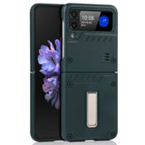 EIDERWOOD Samsung Galaxy Z Flip3 (5G) Hard Plast Deksel m. Kickstand - Grønn
